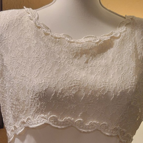 Vintage Jeffrey & Dara by Linda Hutley and Evelyn Socias Cream Evening Dress - Picture 5 of 9